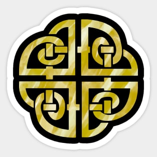 Celtic Dara Knot Yellow Sticker